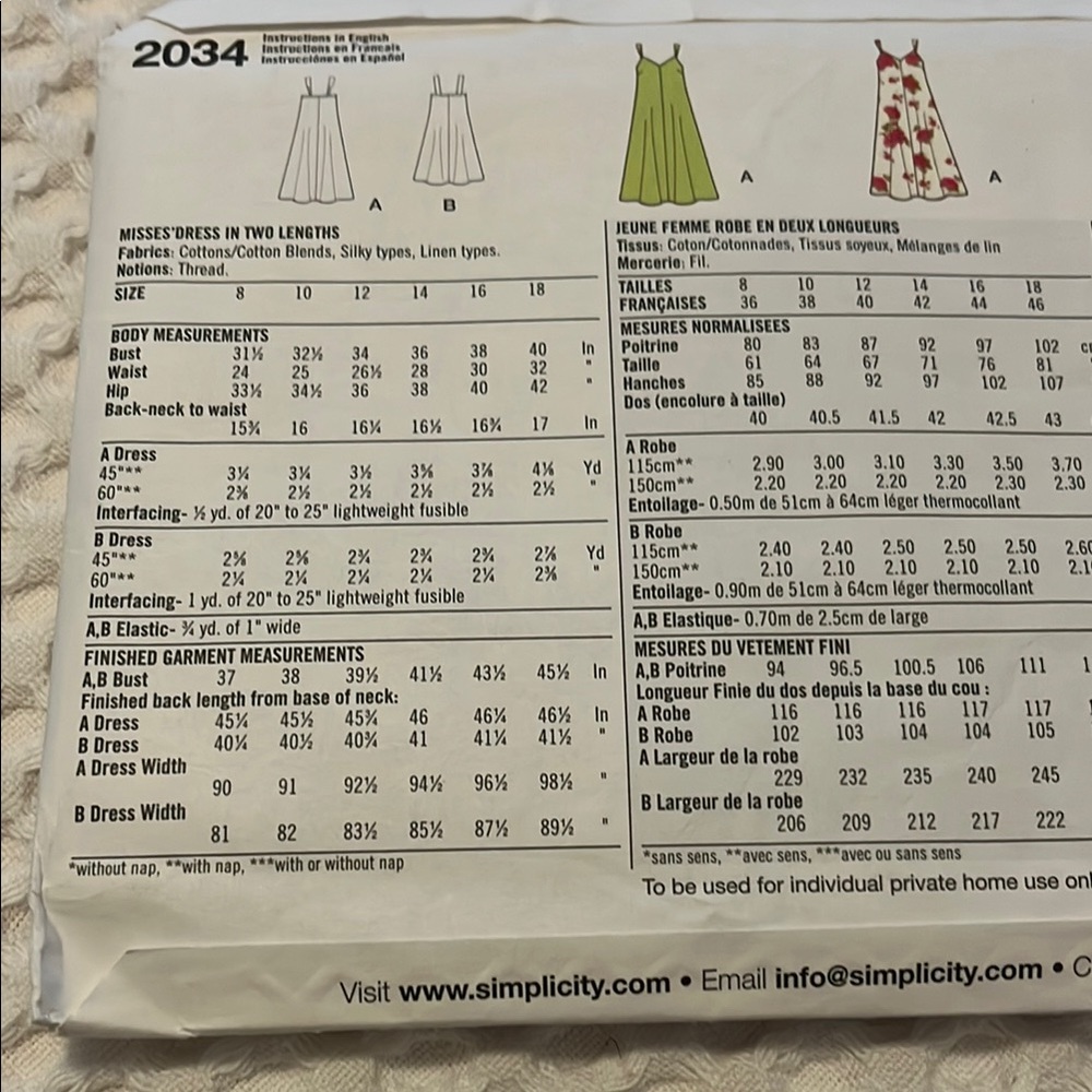 Simplicity Easy Dress Pattern - Picture 6 of 8
